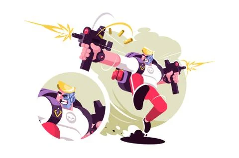 Player on strike in game Stock Illustration