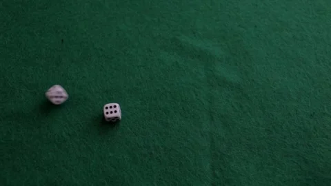 Player throws the dice onto the casino table, selective focus Stock Footage 150102559