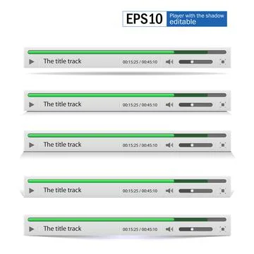 Player UI interface Stock Illustration