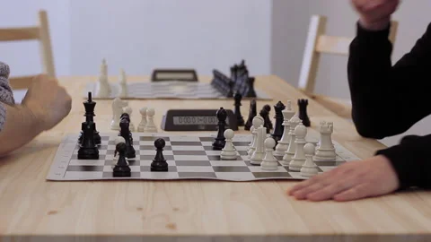 The player understands that he has lost and gives up, the players shake hands Stock Footage 205318106