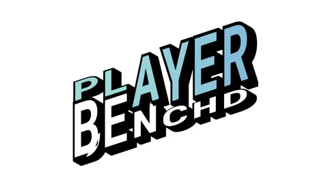 PLAYER vs BENCHD, 3D Text Animation in Isometric View with Opposite Word Motion Stock Footage 314263807