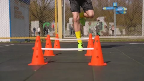 Player Warming Up At Soccer Practice Close Up of Feet. Stock Footage 152081854