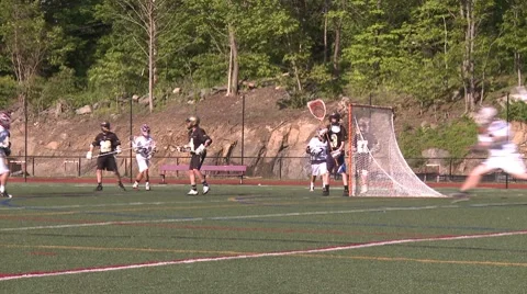 Players fast move into a block Stock Footage