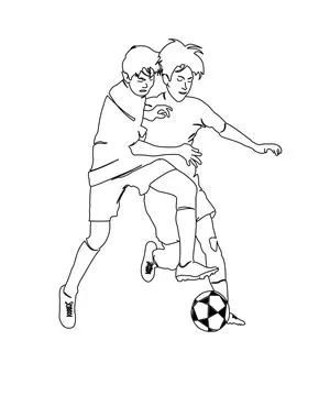Players one on one Stock Illustration