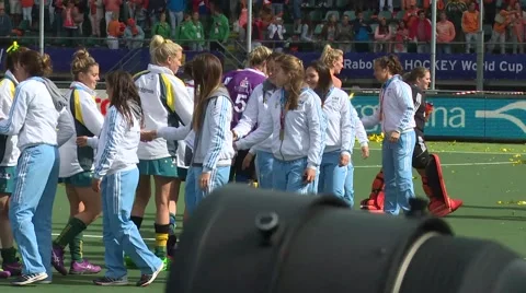 Players shaking hands with each others Stock Footage 47862859