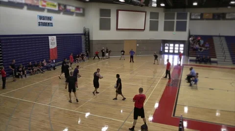 Players throwing dodge balls Stock Footage 44824495