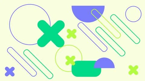 Playful Abstract Background with Circles Stock Illustration