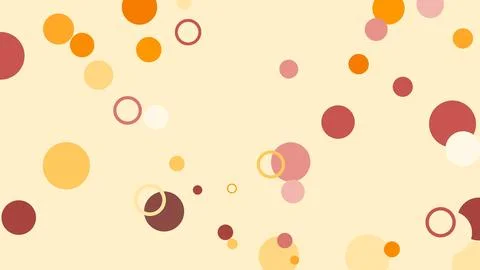 Playful abstract background features scattered colorful circles and rings Stock Illustration