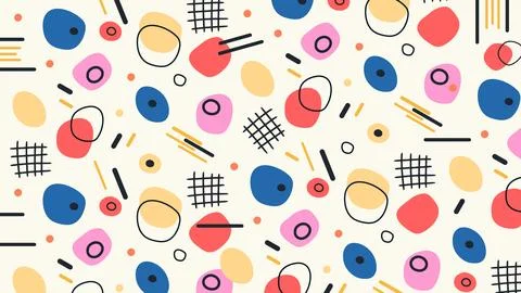 Playful Abstract Cream Background Stock Illustration