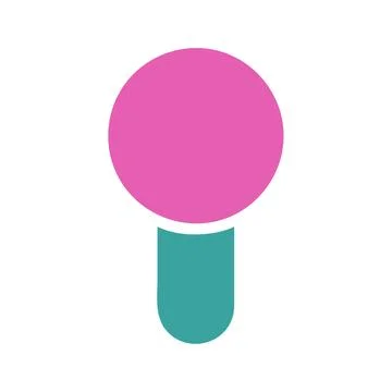 Playful Abstract Geometric Shape with Circular and Cylindrical Elements Stock Illustration