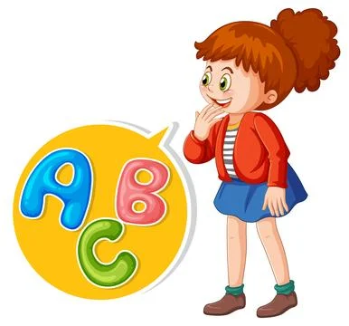 Playful Alphabet Learning with Curious Child Stock Illustration
