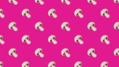 A playful and vibrant 2D seamless loop featuring hand-drawn style mushrooms Stock Footage 325720102