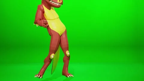 Playful Animated Reptile Dance Sequence Stock Footage 322745284