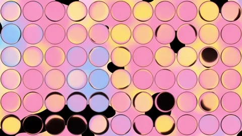 Playful Anime Candy Glass Bubbles Over Colorful Fluid Background Stock Footage 336482469