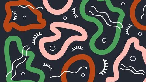 Playful Arrows and Zigzags in Bright Background Stock Illustration