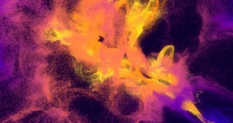 Playful art colorful abstract particles ink explosion burst water rhythm tunn Stock Footage