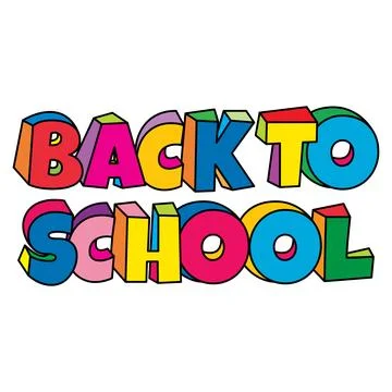 Playful back to school design vector isolated on white background Stockillustratie