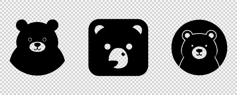Playful bear emoticons. Stock Illustration