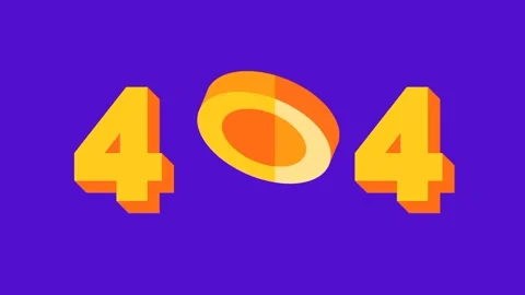 Playful Coins 404 Error Stock Footage 335667678