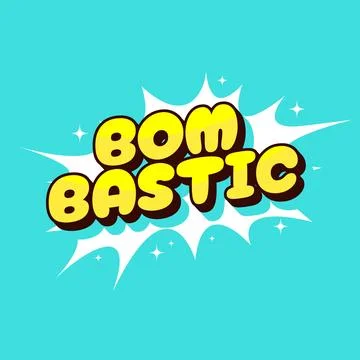 Playful Comic Style Bombastic Text Illustration Design Stock Illustration