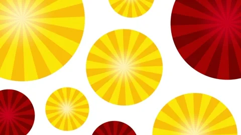Playful Comic Sunburst Circle Pattern White Stock Footage 336837567