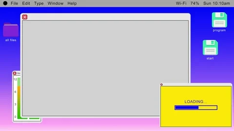 Playful Computer screen loop 02 (Kids) Stock Footage 151084085