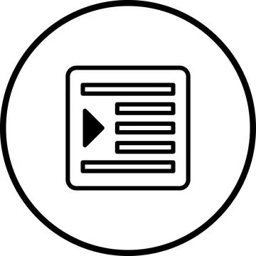 Playful Content Creation: Modern Icon for Online Media and Video Marketing .. Stock Illustration