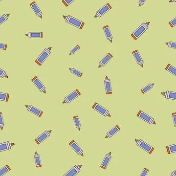 Playful doodle highlighter pattern. Stock Illustration