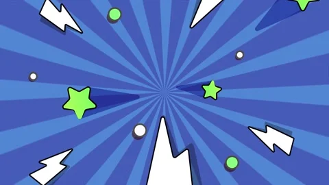 Playful dynamic comic background with explosive visual elements seamless 4k Stock Footage 294271616