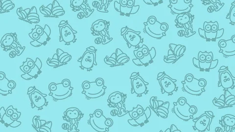 Playful Frog Pattern Background Animation for Kids Projects Stock Video Stock-Footage 329848607