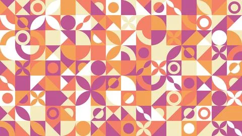 Playful Geometric Form Layout Background Stock Illustration