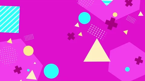 Playful geometric patterns and bold abstract design on a dynamic background 스톡 동영상 295825476