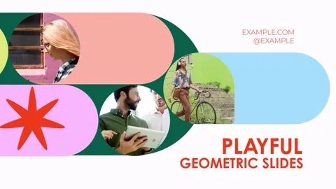 Playful Geometric Slides After Effects stock