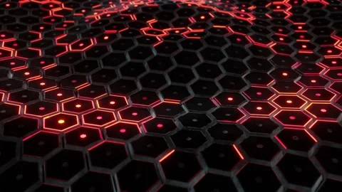 Playful hexagons Stock Footage 144482782