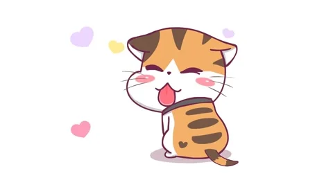 Playful Kitten Animation - White Background Stock Footage 282780457