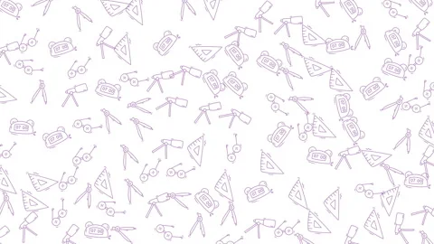 Playful light purple educational doodles looping background for science and.. 스톡 동영상 335011886