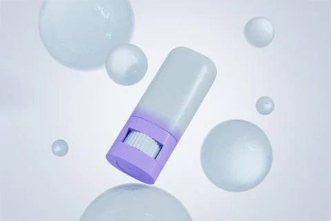 Playful lipstick packaging mockup Stock Illustration