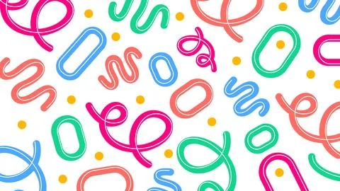 Playful loop and oval background Stock Illustration