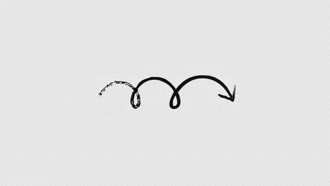 Playful loop arrows grunge doodle animation Stock Footage 329757247