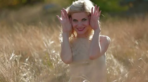 Playful Model Stock Footage 22308723