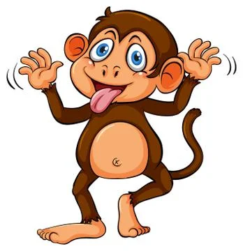 A playful monkey Stock Illustration