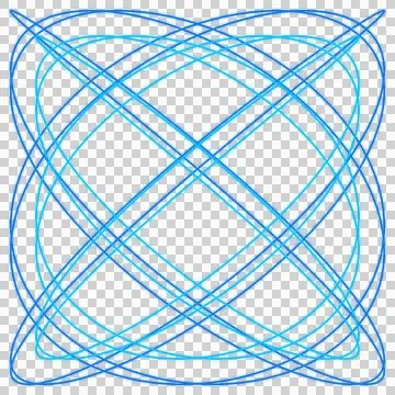 Playful neon harmonic oscillation loop isolated PNG with transparent background Фото