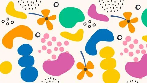 Playful Organic Abstract Background Stock Illustration