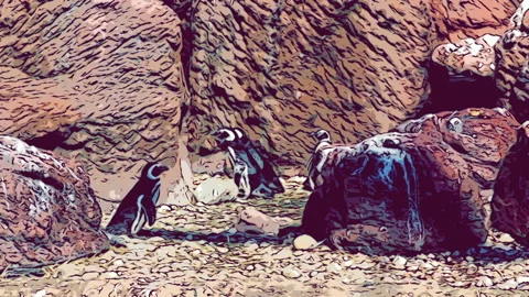 Playful Penguin Animation Stock Footage 303511995