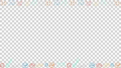 Playful pet-themed border is featuring line-art pet icons on transparent Stockillustratie