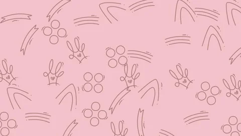 Playful Pink Pattern - A Whimsical Design for Creative Projects. Stock Footage 322985940