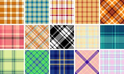 Playful plaid pattern crafted for children products. Friendly tartan shapes.. Stock Illustration