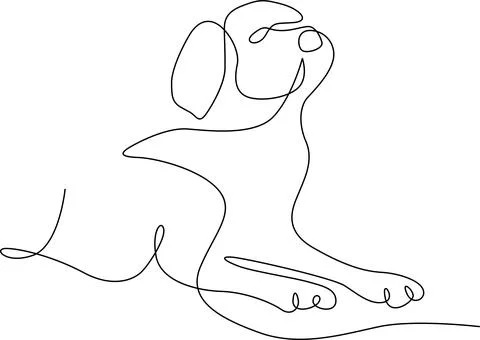 Playful puppy in motion Vector Illustrazione stock