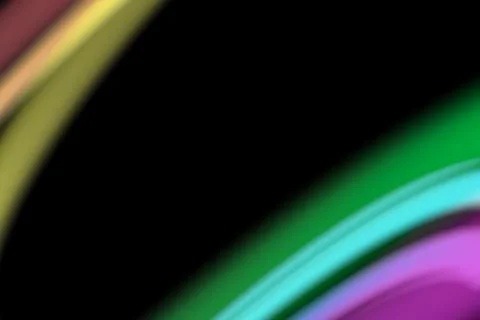 Playful rainbow overlay effect on black background. Colorful, blurred stripes Stock Illustration
