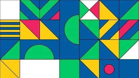 Playful retro tile background Stock Illustration